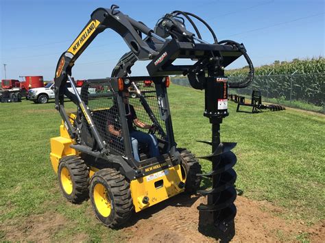 16 inch auger for skid steer|skid steer mounted auger.